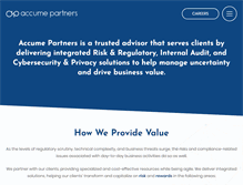 Tablet Screenshot of accumepartners.com